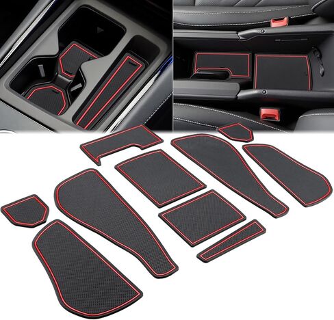 Auovo Anti Dust Door Mats for Volkswagen VW Tiguan 2025 2026 Accessories Car Cup Holder Insert Center Console Interior Door Compartment Liners 10pcs/Set(White) in Saudi Arabia