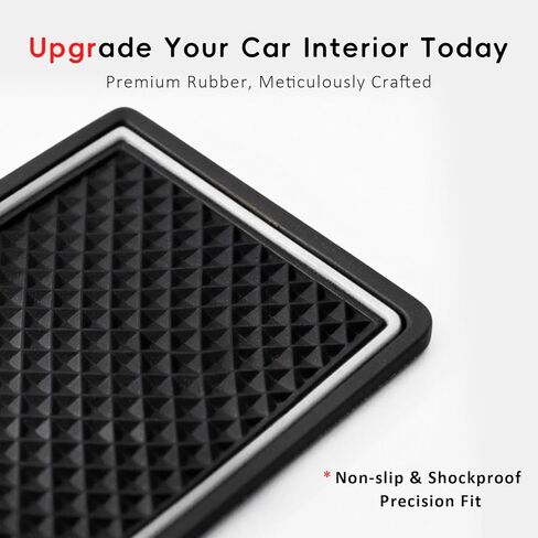 Auovo Anti Dust Door Mats for Volkswagen VW Tiguan 2025 2026 Accessories Car Cup Holder Insert Center Console Interior Door Compartment Liners 10pcs/Set(White) in Saudi Arabia