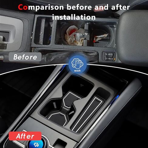 Auovo Anti Dust Door Mats for Volkswagen VW Tiguan 2025 2026 Accessories Car Cup Holder Insert Center Console Interior Door Compartment Liners 10pcs/Set(White) in Saudi Arabia