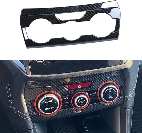 for Subaru Interior Console Dashboard Panel Air Condition Cover Trim for Subaru Crosstrek Impreza Sport Limited Premium Hybrid 2018 2019 2020 2021 2022 2023, Carbon Fiber Grain in Kuwait