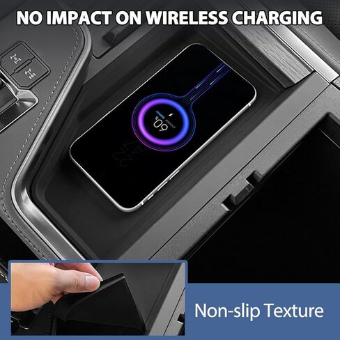 3PCS Center Console Organizer Tray Compatible with Lexus GX 550 2024 2025, Cup Holder Insert + Storage Box + Silicone Wireless Charging Mat for GX550 Accessories (Not for Cool Box) in Kuwait
