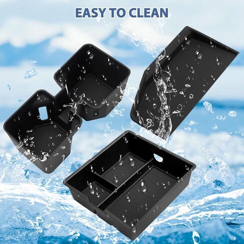 3PCS Center Console Organizer Tray Compatible with Lexus GX 550 2024 2025, Cup Holder Insert + Storage Box + Silicone Wireless Charging Mat for GX550 Accessories (Not for Cool Box) in Kuwait