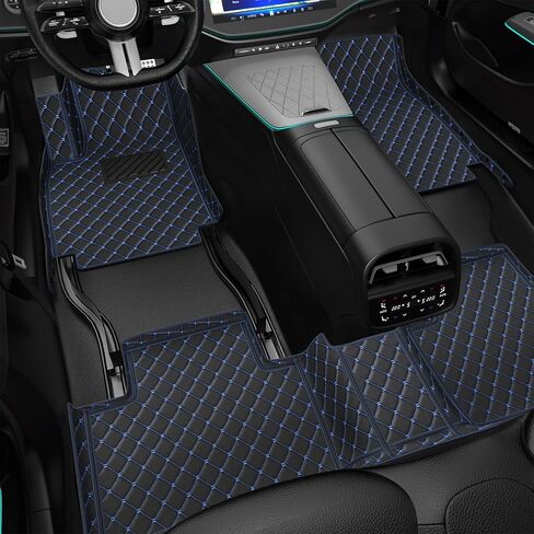 for Jeep Wrangler 2011-2017 4Door Car Mats, Premium Car Floor Mats Leather Full Coverage Car Mats All Weather Car Carpet Luxury Auto Floor Liners(Black,Full Set) in Saudi Arabia