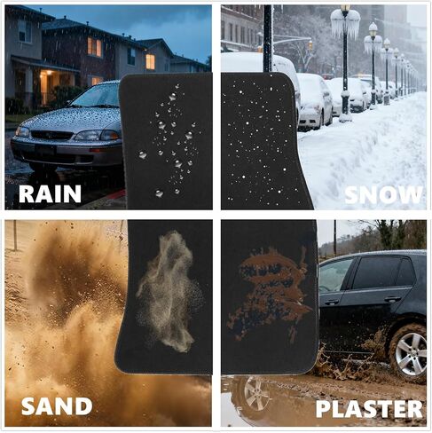 Mythoria Car Floor Mats Full Set Fit for Tesla Model 3 2023 2024 2025 | Black, Velour Carpet | Waterproof, with Anti-Slip Backing in Kuwait