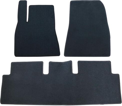 Mythoria Car Floor Mats Full Set Fit for Tesla Model 3 2023 2024 2025 | Black, Velour Carpet | Waterproof, with Anti-Slip Backing in Kuwait