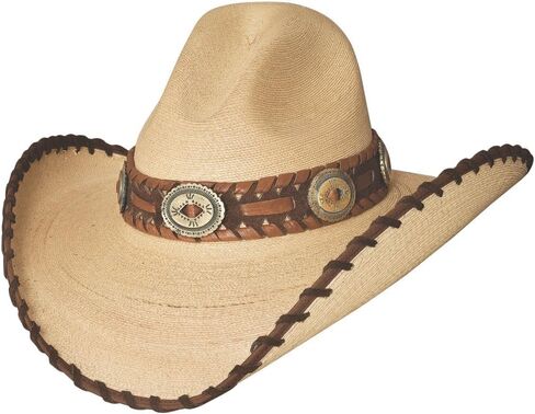 قبعات Bullhide Golden Dawn 20X Palm Leaf GUS Western Straw Cowboy Hat in Kuwait