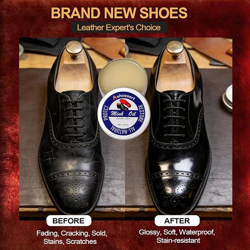 Shoe Grip Pads & Mink Oil Conditioner Kit, Silicone Anti-Slip Sole Protectors for Genuine Leather Shoes & Boots in Saudi Arabia