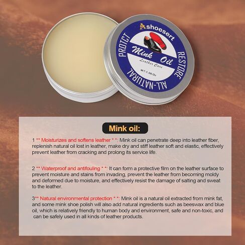 Shoe Grip Pads & Mink Oil Conditioner Kit, Silicone Anti-Slip Sole Protectors for Genuine Leather Shoes & Boots in Saudi Arabia