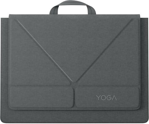 Lenovo Yoga Tote Sleeve Case for Laptops with 14-inch Display, Multi-Compartment Organizer with Convertible Stand, Lightweight Protective Polyester & Microfiber Sleeve, Luna Grey in Kuwait