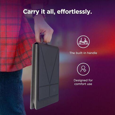 Lenovo Yoga Tote Sleeve Case for Laptops with 14-inch Display, Multi-Compartment Organizer with Convertible Stand, Lightweight Protective Polyester & Microfiber Sleeve, Luna Grey in Kuwait