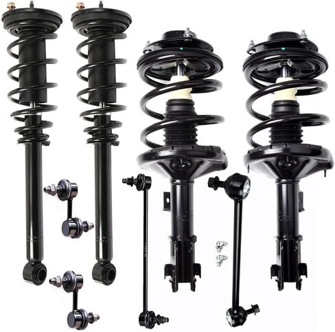 Struts Shock suspension kit for 2000 2001 2002 2003 2004 2005 for Mitsubishi Eclipse Front and Rear Complete Struts Assembly Stabilizer Bar Link Kit 8 Pcs, 172147 172148 271276 K7430 K7431 in Kuwait