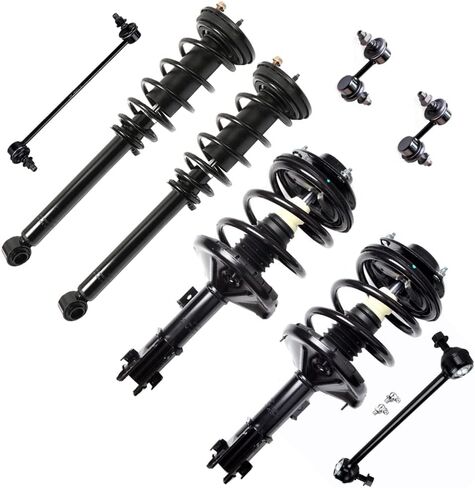 Struts Shock suspension kit for 2000 2001 2002 2003 2004 2005 for Mitsubishi Eclipse Front and Rear Complete Struts Assembly Stabilizer Bar Link Kit 8 Pcs, 172147 172148 271276 K7430 K7431 in Kuwait