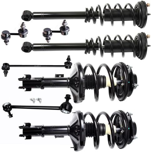 Struts Shock suspension kit for 2000 2001 2002 2003 2004 2005 for Mitsubishi Eclipse Front and Rear Complete Struts Assembly Stabilizer Bar Link Kit 8 Pcs, 172147 172148 271276 K7430 K7431 in Kuwait