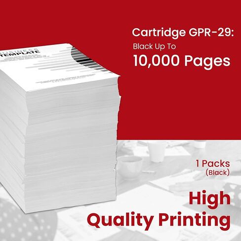 عبوة واحدة GPR-29(2645B004AA) خرطوشة حبر سوداء بديلة لطابعة Canon ذات السعة العالية 10,000 صفحة مع طابعة imageRUNNER LBP-5460 i-SENSYS MF7750cdn (مع شريحة) in Saudi Arabia