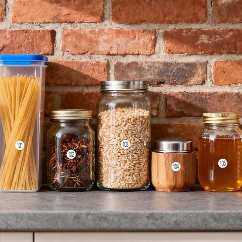 1-500 ملصق بأرقام مستديرة - 10 مجموعات 5000 ملصق جرد متتالي ذاتي اللصق، ملصقات جرد ذات أرقام صغيرة، ملصق أرقام دائري للتنظيم والتخزين وتنظيم الصناديق in Kuwait