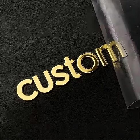 Custom Stickers for Business Logo Gold Foil Metallic 3D Crystal Decals, Waterproof Self-Adhesive, Personalized with Logo/Text/Photo for Metal, Glass, Cars & Business Labels in Saudi Arabia