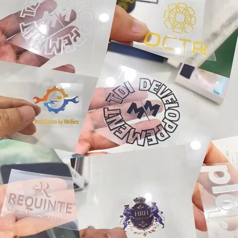 Custom Stickers for Business Logo Gold Foil Metallic 3D Crystal Decals, Waterproof Self-Adhesive, Personalized with Logo/Text/Photo for Metal, Glass, Cars & Business Labels in Saudi Arabia