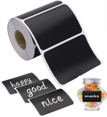 120 Pcs Labels, Reusable Black Stickers with 1 Pen for Parties Decoration, Craft Rooms, Weddings, Storage, Organize Your Home & Kitchen in Saudi Arabia