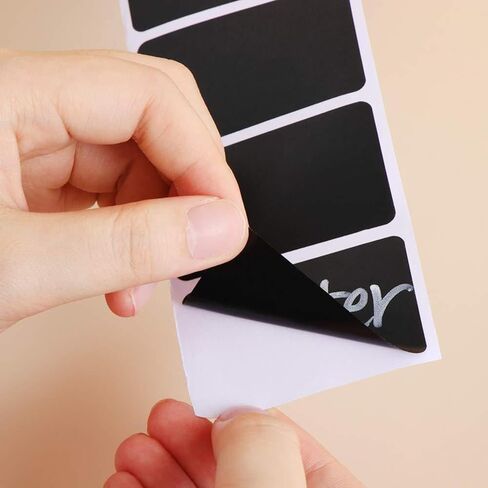 120 Pcs Labels, Reusable Black Stickers with 1 Pen for Parties Decoration, Craft Rooms, Weddings, Storage, Organize Your Home & Kitchen in Saudi Arabia