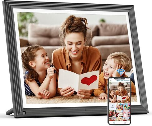 15.6-inch WiFi Picture Frame Smart Digital Photo Frame - Large Digital Photo Frame with FHD Wide View Angle, Remote Control, 32GB, Wall Mountable, Easy to Share Photo Video via App Email, Free Cloud in Kuwait