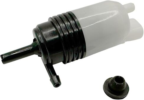 Black Windshield Washer Pump with Grommet Fit for Chevrolet Camaro 2010-2015 for Chevrolet Trailblazer 2002-2009 22766715 10386722 15254823 25945965 Car Front Water Washer Fluid Pump for Buick for GMC in Kuwait