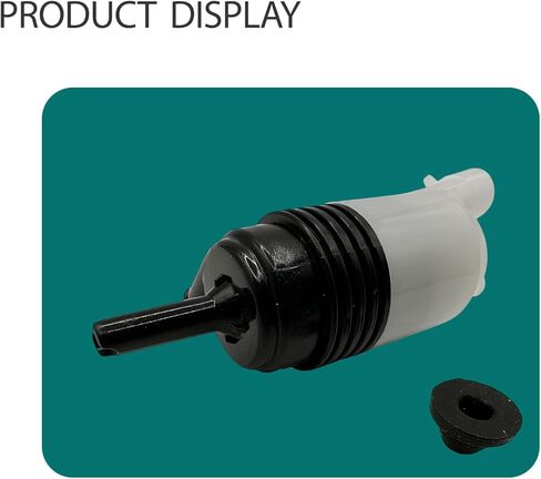 Black Windshield Washer Pump with Grommet Fit for Chevrolet Camaro 2010-2015 for Chevrolet Trailblazer 2002-2009 22766715 10386722 15254823 25945965 Car Front Water Washer Fluid Pump for Buick for GMC in Kuwait