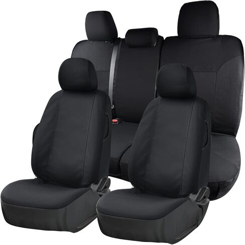 Coverado Seat Covers Custom Fit for Tacoma Double Cab/Crew Cab SR/SR5/TRD Sport/TRD Off-Road/Limited Seat Cushion Protectors 2016-2023 Oxford (Frontpair, Black) in Saudi Arabia