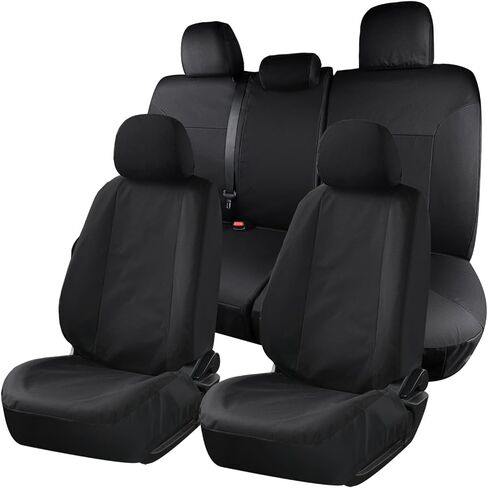 Coverado Seat Covers Custom Fit for Tacoma Double Cab/Crew Cab SR/SR5/TRD Sport/TRD Off-Road/Limited Seat Cushion Protectors 2016-2023 Oxford (Frontpair, Black) in Saudi Arabia