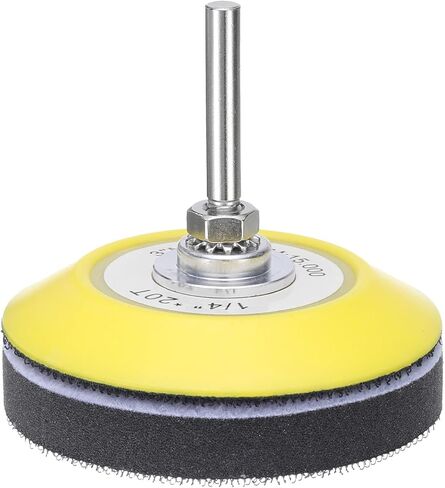 uxcell 3 Inch Hook and Loop Sanding Disc Pads Polyurethane Drill Sanding Attachment, Sand Paper for Power Tools - Yellow + Black 2 Set 6pcs in Kuwait