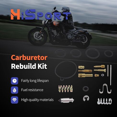 HiSport Carburetor Carb Rebuild Kit - Compatible with Honda Sportrax 90 TRX90 2x4 1999-2006 Replaces 16155-GZ5-000 in Saudi Arabia