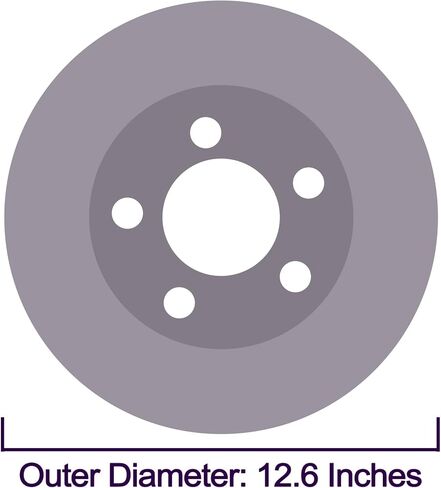 Front Brake Rotors Replacement for Ford Edge 2007 2008 2009 2010 2011 2012 2013 2014, Lincoln MKX 2007 2008 2009 2010 2011 2012 2013 2014 2015 Brakes, 12.60" Front in Kuwait