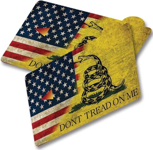 قطعتان من غلاف بطاقة الخصم Don't Tread On Me، غلاف بطاقة الائتمان Gadsden Flag Freedom لبطاقة الهوية والطالب والنقل وبطاقة البنك - مقاومة للماء، غطاء ملصق لبطاقة الائتمان الوطنية من الفينيل النحيف in Kuwait