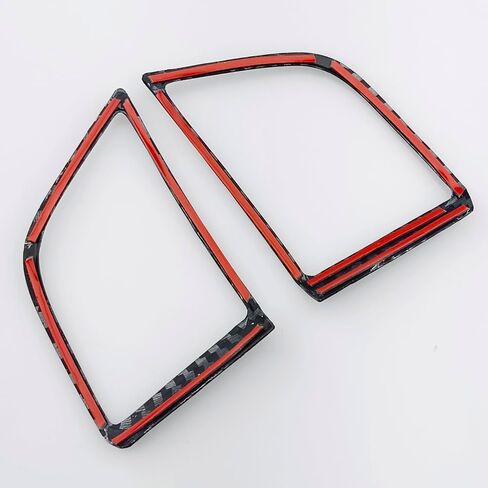 2PCS Carbon Fiber Color Car Accessories Interior Center Console Decor Steering Wheel Switch Button Sequins Cover Trim for Hyundai Tucson 2016-2020 in Kuwait