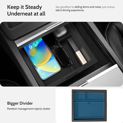 منظم وحدة التحكم المركزية من السيليكون الآمن غذائيًا، ملحقات Tesla New Model Y Juniper (2025/2026) وModel 3 Highland (2024/2025)، تنزلق بسلاسة، هدايا لمالكي Tesla [أسود] in Kuwait