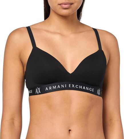 Armani Exchange Women's Stretch Cotton Padded Bralette Bra in Saudi Arabia