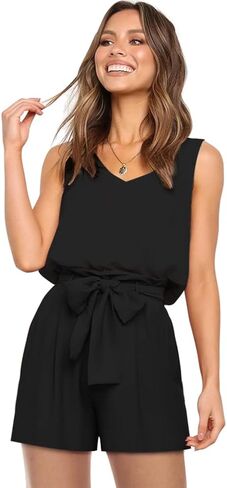 FANCYINN Womens 2 Piece Outfit Set V Neck Long Sleeves Tops High Waisted Paper Bag Pants with Belt in Kuwait