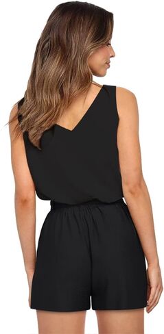 FANCYINN Womens 2 Piece Outfit Set V Neck Long Sleeves Tops High Waisted Paper Bag Pants with Belt in Kuwait