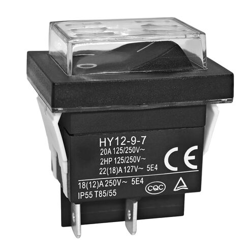 HY12-9-7 On/Off Push Button Switch - 4 Pins 20A 125/250V Power Switch Compatible with KEDU HY12-9-7 HY12-9-4 Saba CB-52 Fridge in Kuwait