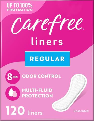 Carefree Acti-Fresh Thin Panty Liners, Extra Long, 93 Count (Pack of 1) in Kuwait