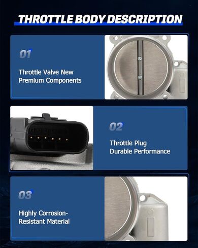 Throttle Body Compatible 2018-2020 for Ford for F-150 | 2018-2020 for Ford for Mustang Replace JL3E9F991AA JL3Z9E926A 0280750688 S20402 in Kuwait