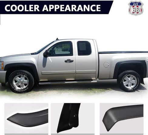 PIT66 Fender Flares، مناسب لـ 2007-2013 Chevy Silverado 1500، Fit 2007-2013 Silverado 2500HD/3500HD 78.0 بوصة/97.6 بوصة سرير طويل (ليس للثنائي، غير مناسب لـ GMC Sierra)، مجموعة مشاعل العجلات السوداء على طراز المصنع، 4 قطع in Saudi Arabia