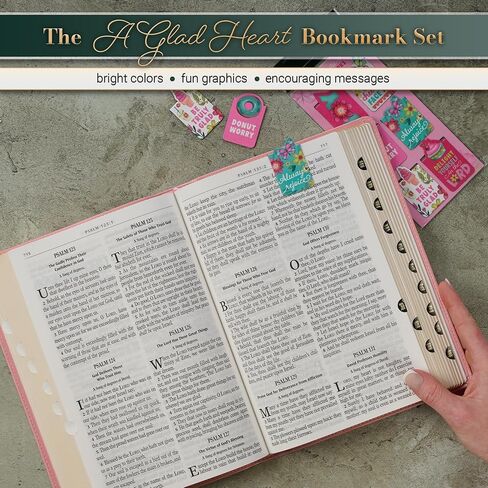 Christian Art Gifts Inspirational Scripture Magnetic Bookmark Set for Girls: A Glad Heart Encouraging Bible Verses, Slim Colorful Pagemarkers for Kids, Reading, Books, Bibles, 6 Pack in Saudi Arabia