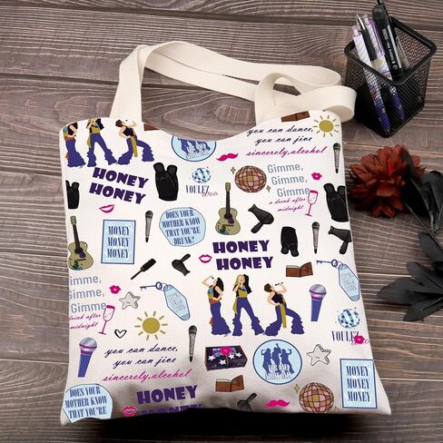 FEELMEM Mamma Music Inspired Gift Mamma Music Tote Bag Mamma Fans Gift Power Shoulder Work Bag Gift in Saudi Arabia