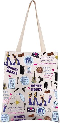 FEELMEM Mamma Music Inspired Gift Mamma Music Tote Bag Mamma Fans Gift Power Shoulder Work Bag Gift in Saudi Arabia