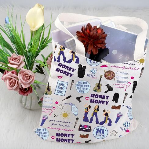 FEELMEM Mamma Music Inspired Gift Mamma Music Tote Bag Mamma Fans Gift Power Shoulder Work Bag Gift in Saudi Arabia