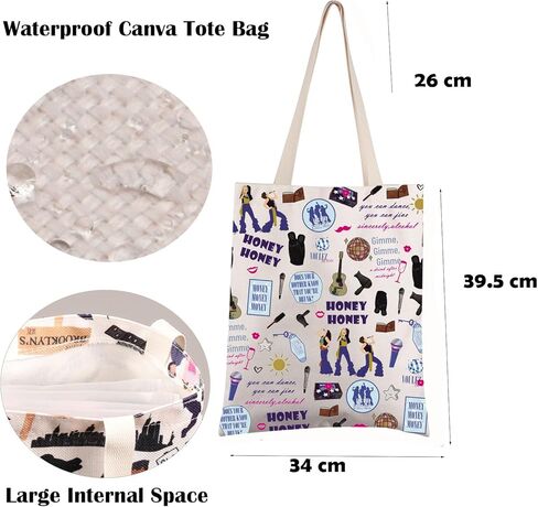 FEELMEM Mamma Music Inspired Gift Mamma Music Tote Bag Mamma Fans Gift Power Shoulder Work Bag Gift in Saudi Arabia