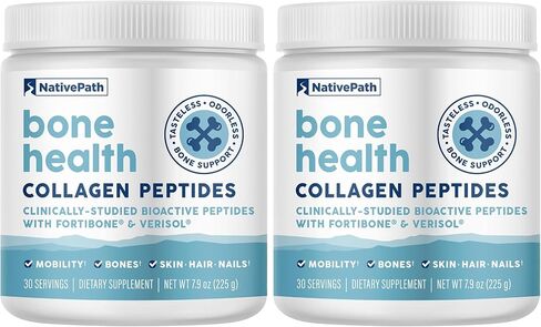 NativePath Bone Health Collagen Peptides, Type 1 & 3 Peptides, 7.9 Ounce, 30 Servings in Kuwait