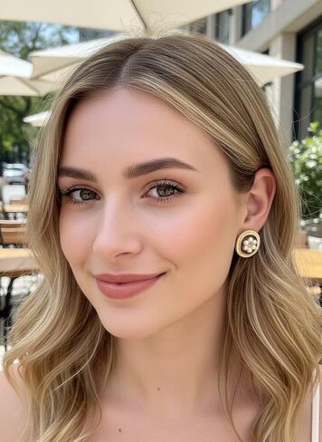 Red Statement Earrings for Women Vintage Big Heart Earring Set with Pearls and Gemstones Acrylic Fashion for a Glamorous Look in Kuwait