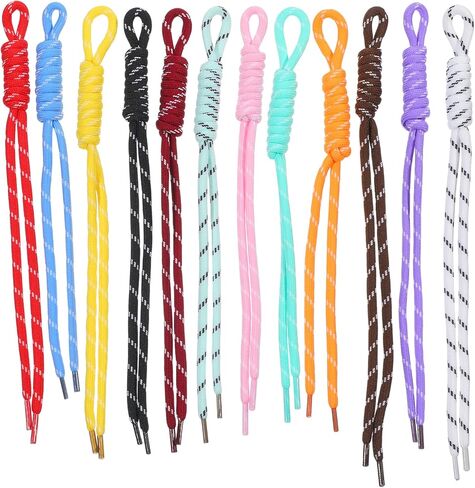 Colorful Paracord Keychain Bag Charm 12 Pcs Handmade Rope Charms DIY Paracord Rope Keychain Accessories for Handbag Backpack in Kuwait
