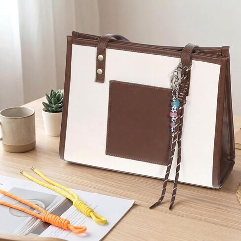 Colorful Paracord Keychain Bag Charm 12 Pcs Handmade Rope Charms DIY Paracord Rope Keychain Accessories for Handbag Backpack in Kuwait